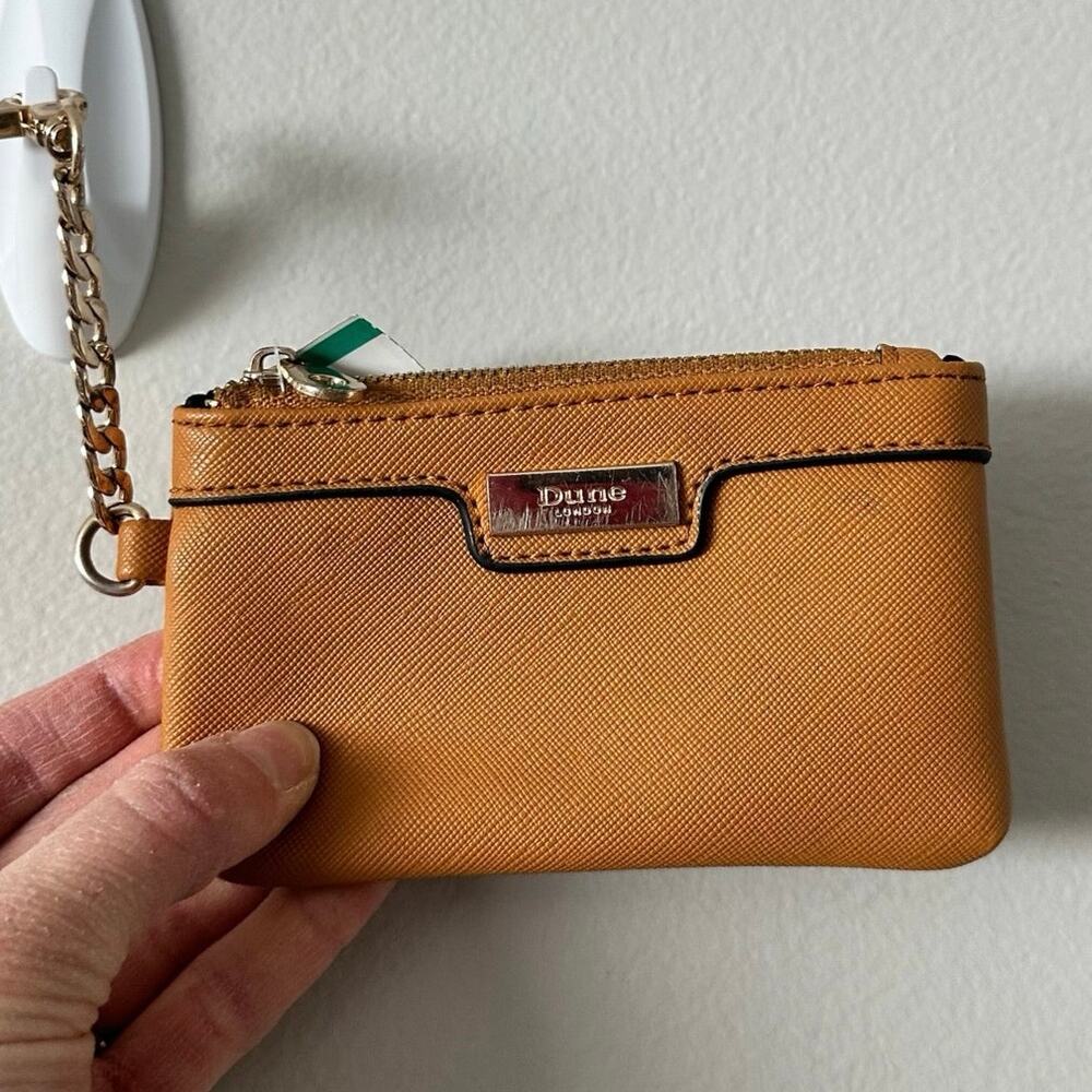 Dune London Saffiano Leather Card Holder Keychain